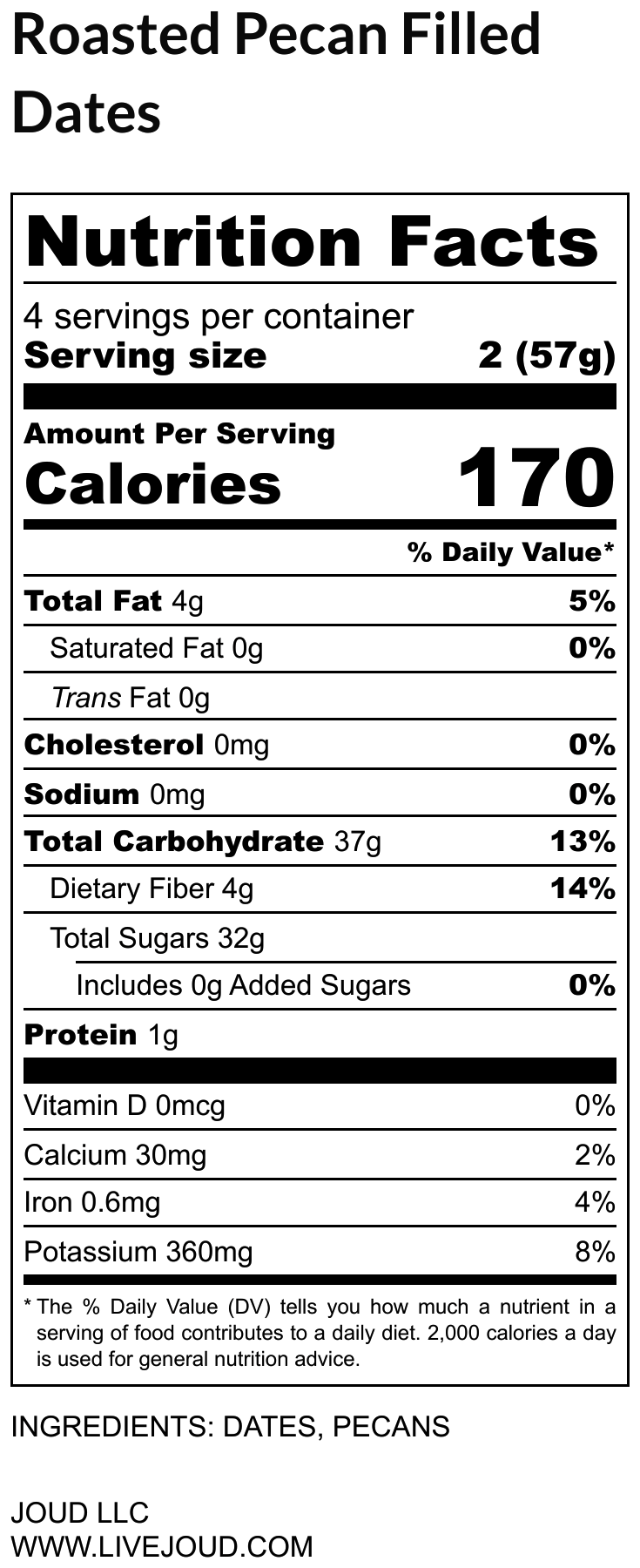 Roasted Pecan Filled Dates JOUD